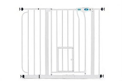 Carlson Extra Wide Walk through Pet Gate with Small Pet Door, Pressure Mount Kit Included, Stands 30" Tall & Extends 29"-36.5" Wide