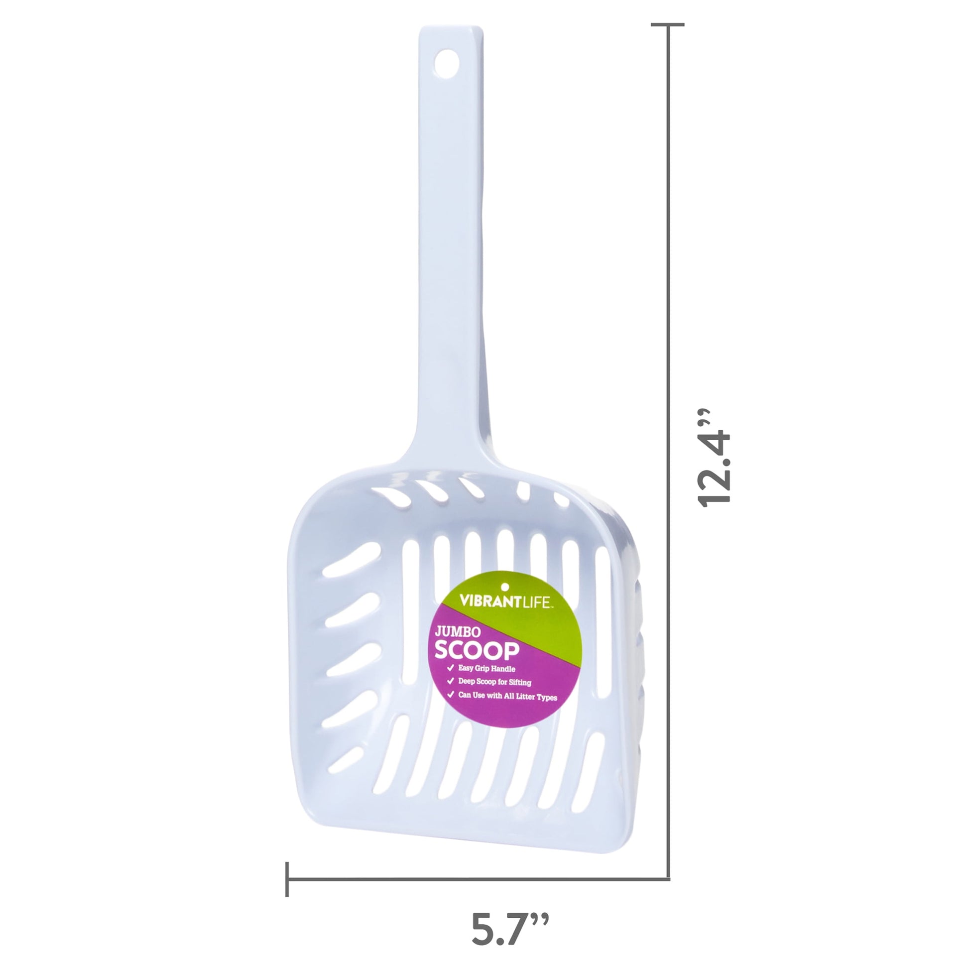 Jumbo Melamine Cat Litter Scoop, White