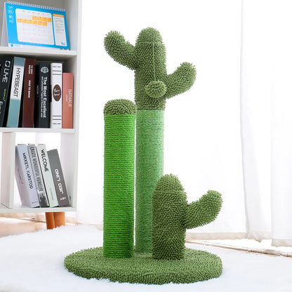 23" Cactus Cat Scratching Posts Medium Sisal Cat Scratcher,Green